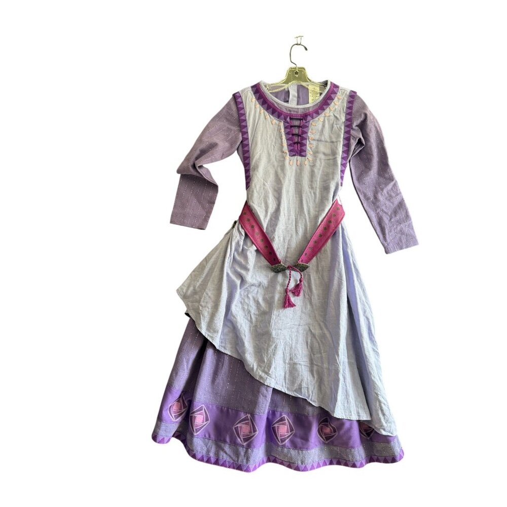 Disney Asha From The Movie Wish Adventure Dress Kids Girls Size 11/12 Purple